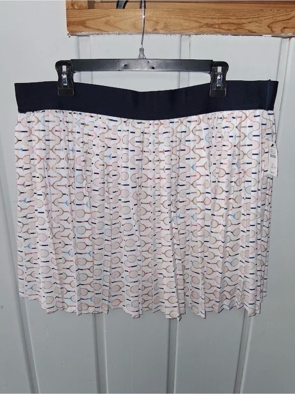 NWOT Talbots Lightweight Pique Skort Tennis Racquet Print Size XL